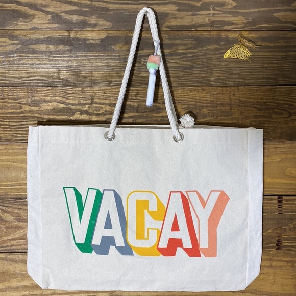 Canvas Beach Tote Bag - Picture 6 of 7